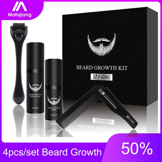 4 Piece Beard Growth Kit